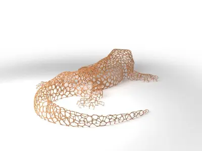 GecoRhino Voronoi Low-poly 3D model