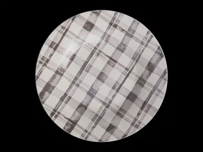 Bradford Plaid Salad Plate Low-poly 3D model