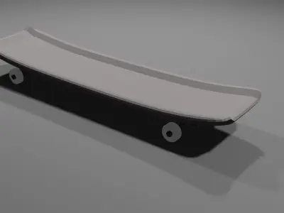 Skateboard with wheels 3D model