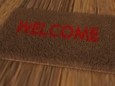 real fluffy carpet 3D model