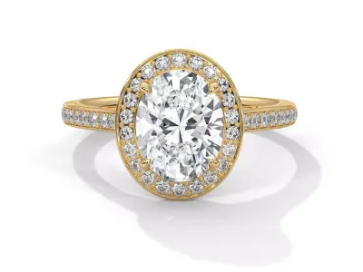 solitaire ring with detail images and 360 render videos 50 3D print model