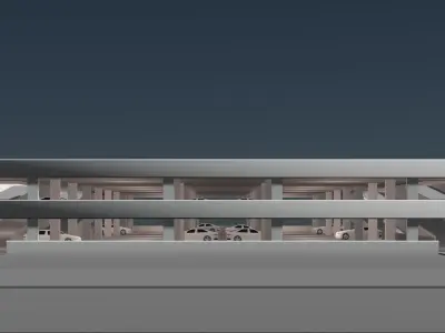 Parking garage building 25-17 3D model