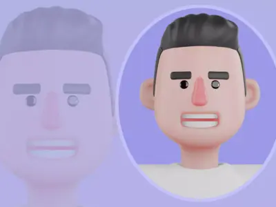 Stylized 3D Male Athlete Character - Cartoon Fitness Sportsman 3D model