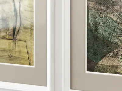 Abstract painting gallery wall 3D model