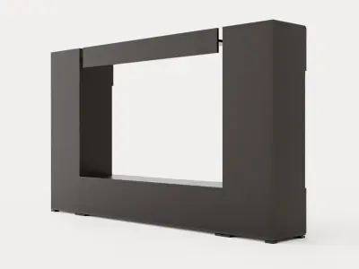 Apryl Media Furniture 260 Cm Black Low-poly 3D model