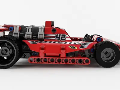 Lego Technic Race Car 3D model