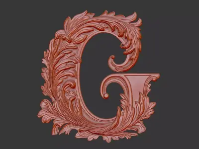 Letters G 3D print model