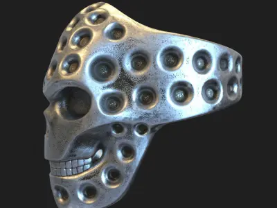 Skull ring jewelry for Bikers vol16 3D print model