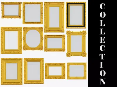  12 Classic Frames Collection 3D model