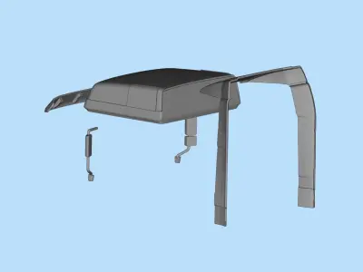 High part RC truck Cab Sunvisor Wind Deflector  3D print model