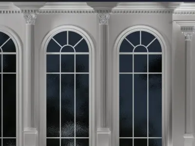 Modern Decorative Palace Facade 3D model