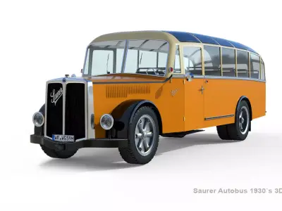 Saurer Autobus 1930s 3D model