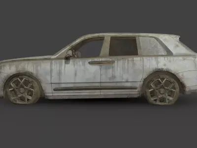 Abandoned Car - Rolls-Royce Cullinan Black Badge Series II Low-poly 3D model