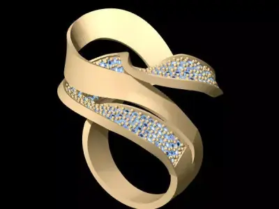 Meander Ring 3D print model