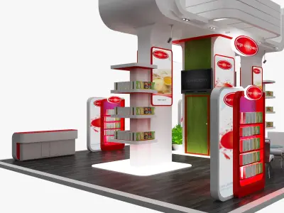 Booth Exhibition Stand a489a 3D model