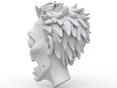 Zombie Head 3D Print Model 3D print model