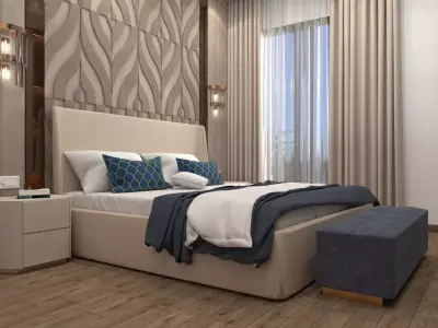 Master Bedroom Interior Scene 3D model