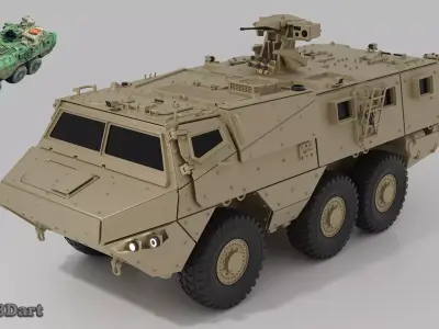 VAB MK3 6x6 Armored Vehicle 3D Printable Model 3D print model