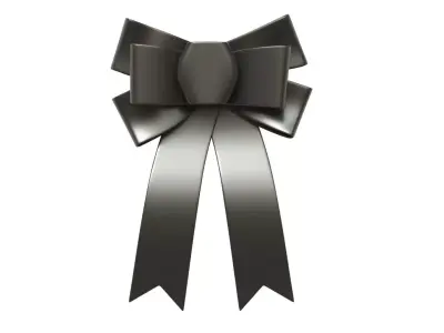 Christmas Bow Ribbon 21 Low-poly 3D model