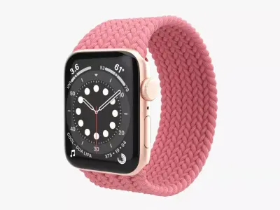 Apple Watch Series 6 braided solo loop gold 3D model