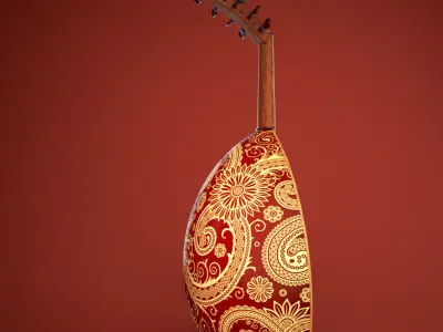 Arabic Oud  instrument 3D model