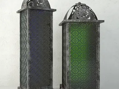 Standing Metal Lanterns 3D model
