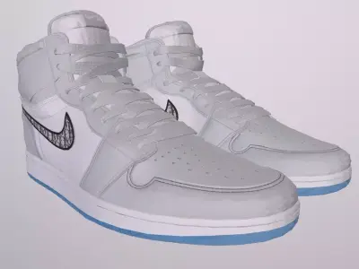 NIKE AIR JORDAN x DIOR SHOES PBR Low-poly 3D model