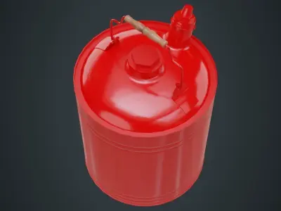 Fuel Can 4A Low-poly 3D model