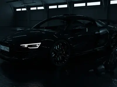 3d Audi R8 car model  Low-poly 3D model