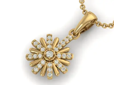 Pendant Necklace 3D print model 6