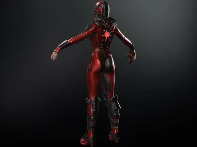 CosmoGirlRe Low-poly 3D model