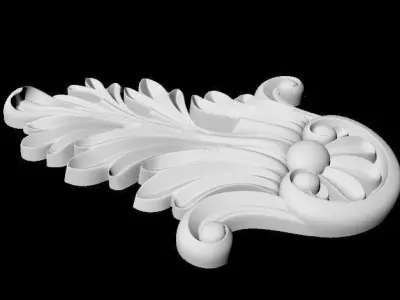 Central decor ornament for furniture 3D model 93