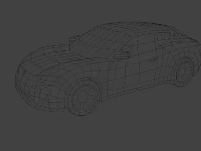 Low Poly Modern Generic Hatchback Low-poly 3D model