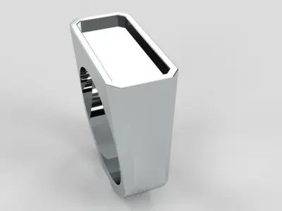 Square Mens Ring Size 8 Jewelry Gold Silver Platinum 3D print model