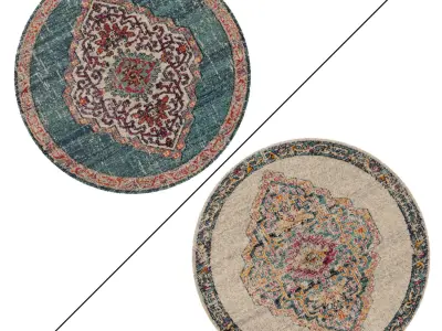 Round Rug Set 200 3D model