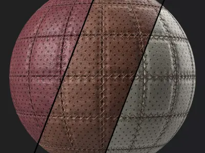 Leather Materials 36- Stitched Leather By Sbsar Texture