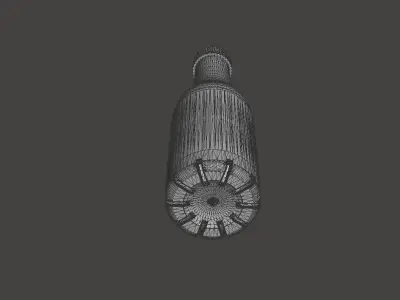 Bottle design water and beer for label design  3D model