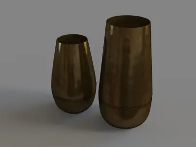 Lei Iron Vase Set of 2 3D model
