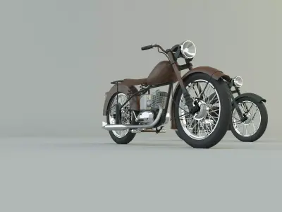 BSA BantamD1 motorcycle 3D model
