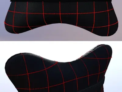 Car pillow 3D model