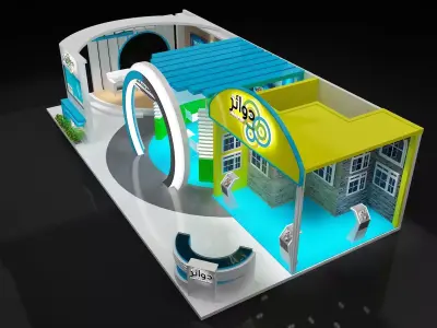 Booth Exhibition Stand a244 3D model
