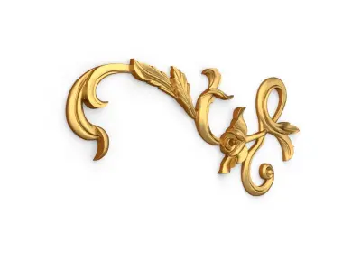 Classic carved decor ornament 375 3D model