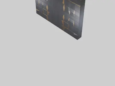 Geometric Wall Panels Low-poly 3D model purchase