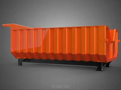 TRUCK BED DUMP BODY BOX CONTAINER BIN CARGO VEHICLE PICK UP CAR 3D model