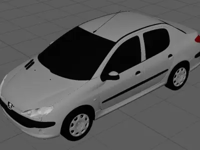 Peugeot 206 Sedan 4 door 3D model