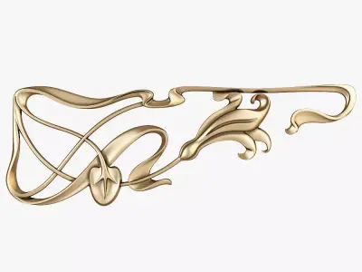 art nouveau decor for cnc 3D model
