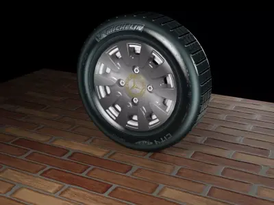 Wheel with cover 175-70R13 3D model