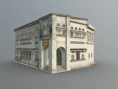 Colonial Buildings 3D Model Collection