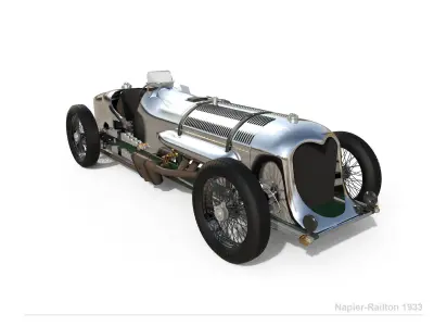 Napier-Railton Race Car 3D model