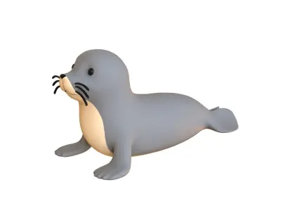 Cartoon Sea Lion 3D model